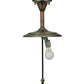 Meyda Lighting Jeweled Beehive 13" Antique Brass Pendant Light With Green Stained Shade Glass