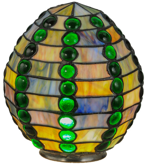 Meyda Lighting Jeweled Beehive 8" Multi-Colored Stained Shade Glass