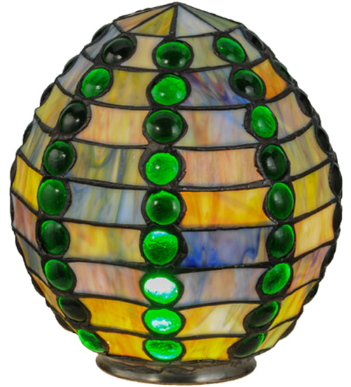 Meyda Lighting Jeweled Beehive 8" Multi-Colored Stained Shade Glass