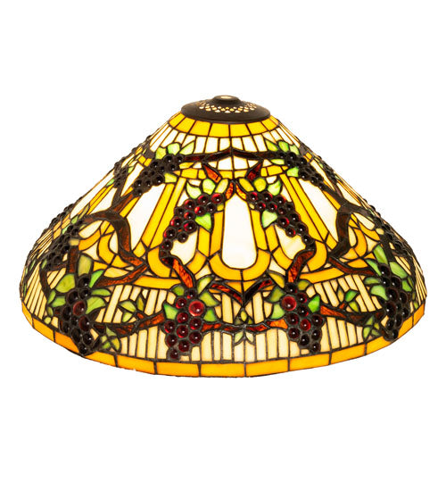 Meyda Lighting Jeweled Grape 16" Multi-Colored Shade Glass
