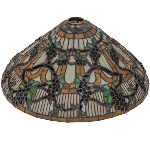 Meyda Lighting Jeweled Grape 20" Multi-Colored Shade Glass