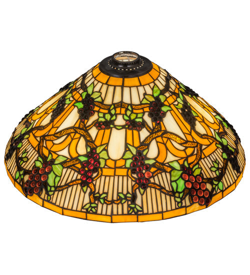 Meyda Lighting Jeweled Grape 20" Multi-Colored Shade Glass