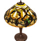 Meyda Lighting Jeweled Grape 23" Mahogany Bronze Table Lamp With Mulit-Colored Shade Glass