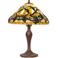 Meyda Lighting Jeweled Grape 23" Mahogany Bronze Table Lamp With Mulit-Colored Shade Glass