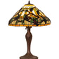 Meyda Lighting Jeweled Grape 23" Mahogany Bronze Table Lamp With Mulit-Colored Shade Glass
