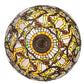 Meyda Lighting Jeweled Grape 24" 3-Light Mahogany Bronze Inverted Pendant Light With Multi-Colored Stained Shade Glass