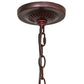 Meyda Lighting Jeweled Grape 24" 3-Light Mahogany Bronze Inverted Pendant Light With Multi-Colored Stained Shade Glass