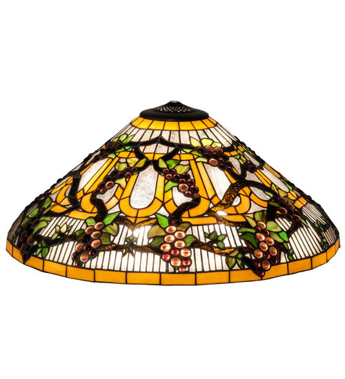 Meyda Lighting Jeweled Grape 24" Multi-Colored Shade Glass