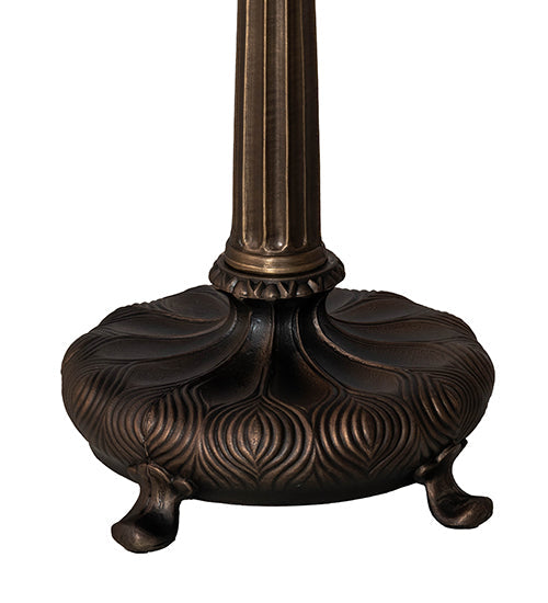 Meyda Lighting Jeweled Grape 31" Mahogany Bronze Table Lamp With Multi-Colored Stained Shade Glass