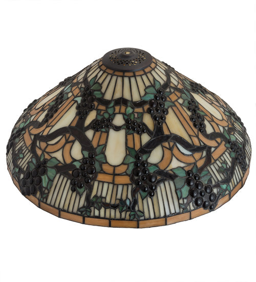 Meyda Lighting Jeweled Grape 48547 20" Multi-Colored Shade Glass