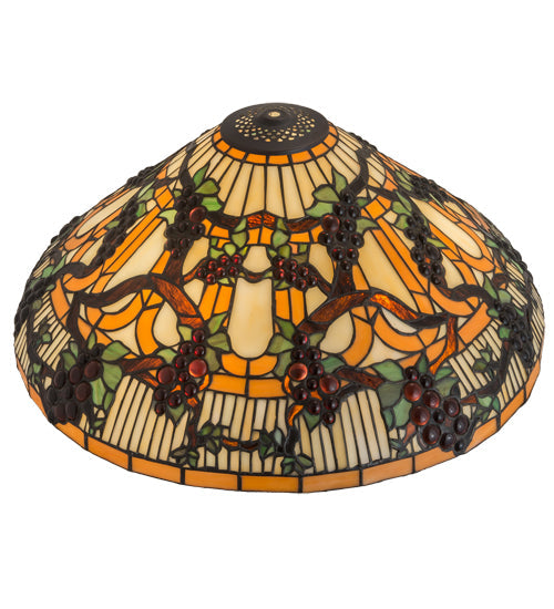 Meyda Lighting Jeweled Grape 48547 20" Multi-Colored Shade Glass