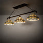 Meyda Lighting Jeweled Grape 69" 3-Light Oil Rubbed Bronze Island Pendant Light With Multi-Colored Shade Glass