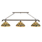 Meyda Lighting Jeweled Grape 69" 3-Light Oil Rubbed Bronze Island Pendant Light With Multi-Colored Shade Glass
