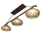Meyda Lighting Jeweled Grape 69" 3-Light Oil Rubbed Bronze Island Pendant Light With Multi-Colored Shade Glass