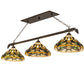 Meyda Lighting Jeweled Grape 69" 3-Light Oil Rubbed Bronze Island Pendant Light With Multi-Colored Shade Glass