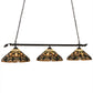 Meyda Lighting Jeweled Grape 72" 3-Light Timeless Bronze Island Pendant Light With Multi-Colored Shade Glass