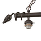 Meyda Lighting Jeweled Grape 73" 3-Light Oil Rubbed Bronze Island Pendant Light With Multi-Colored Shade Glass