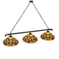 Meyda Lighting Jeweled Grape 73" 3-Light Oil Rubbed Bronze Island Pendant Light With Multi-Colored Shade Glass