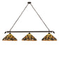 Meyda Lighting Jeweled Grape 73" 3-Light Oil Rubbed Bronze Island Pendant Light With Multi-Colored Shade Glass