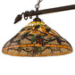 Meyda Lighting Jeweled Grape 73" 3-Light Oil Rubbed Bronze Island Pendant Light With Multi-Colored Shade Glass