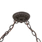 Meyda Lighting Jeweled Grape 73" 3-Light Oil Rubbed Bronze Island Pendant Light With Multi-Colored Shade Glass
