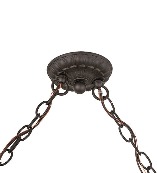 Meyda Lighting Jeweled Grape 73" 3-Light Oil Rubbed Bronze Island Pendant Light With Multi-Colored Shade Glass