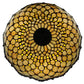 Meyda Lighting Jeweled Katherine 18" 3-Light Mahogany Bronze Inverted Pendant Light With Red and Amber Shade Glass