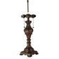 Meyda Lighting Jeweled Katherine 24" 2-Light Mahogany Bronze Table Lamp With Amber Shade Glass