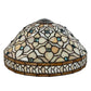 Meyda Lighting Jeweled Quatrefoil 12" Recurve Multi-Colored Shade Glass
