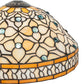Meyda Lighting Jeweled Quatrefoil 12" Recurve Multi-Colored Shade Glass