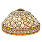 Meyda Lighting Jeweled Quatrefoil 12" Recurve Multi-Colored Shade Glass