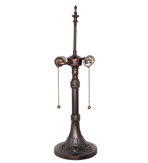 Meyda Lighting Jeweled Rose 21" 2-Light Mahogany Bronze "S" Cluster Table Lamp Base