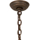 Meyda Lighting Jillian 197693 25" 4-Light Gilded Tobacco Pendant Light With Ivory Faux Candlelight