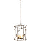 Meyda Lighting Jillian 197693 25" 4-Light Gilded Tobacco Pendant Light With Ivory Faux Candlelight