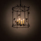Meyda Lighting Jillian 197693 25" 4-Light Gilded Tobacco Pendant Light With Ivory Faux Candlelight