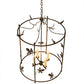 Meyda Lighting Jillian 197693 25" 4-Light Gilded Tobacco Pendant Light With Ivory Faux Candlelight