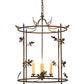Meyda Lighting Jillian 197693 25" 4-Light Gilded Tobacco Pendant Light With Ivory Faux Candlelight