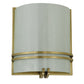 Meyda Lighting Jinnie 8" 2-Light Gold Wall Sconce With White Shade