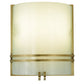 Meyda Lighting Jinnie 8" 2-Light Gold Wall Sconce With White Shade