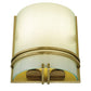 Meyda Lighting Jinnie 8" 2-Light Gold Wall Sconce With White Shade