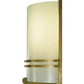 Meyda Lighting Jinnie 8" 2-Light Gold Wall Sconce With White Shade