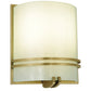 Meyda Lighting Jinnie 8" 2-Light Gold Wall Sconce With White Shade