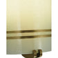 Meyda Lighting Jinnie 8" 2-Light Gold Wall Sconce With White Shade