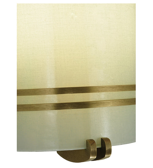 Meyda Lighting Jinnie 8" 2-Light Gold Wall Sconce With White Shade