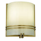 Meyda Lighting Jinnie 8" 2-Light Gold Wall Sconce With White Shade