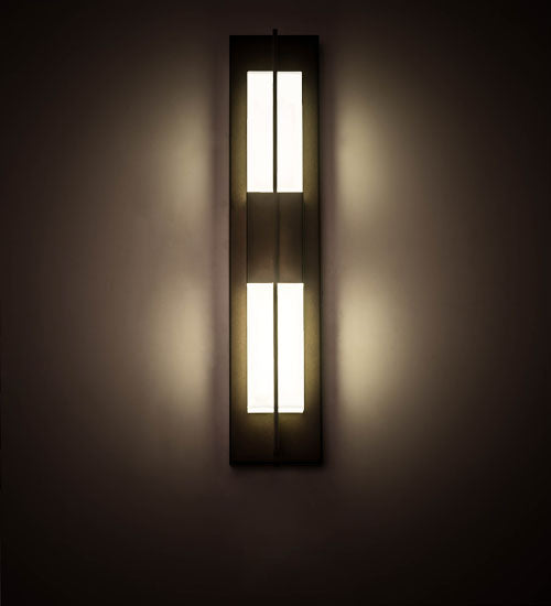 Meyda Lighting Joemy 5" LED Blackhills Gold Wall Sconce With White Statuario Idalight Shade