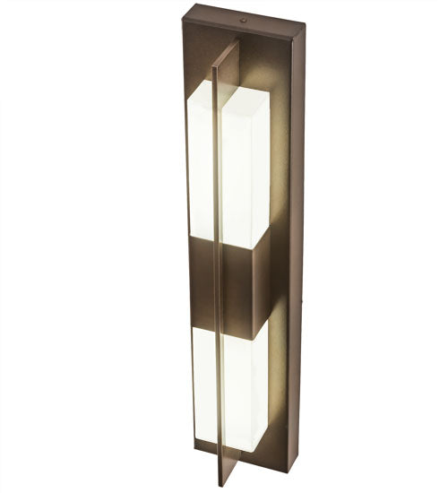 Meyda Lighting Joemy 5" LED Blackhills Gold Wall Sconce With White Statuario Idalight Shade