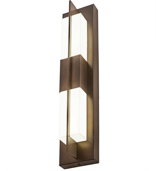 Meyda Lighting Joemy 5" LED Blackhills Gold Wall Sconce With White Statuario Idalight Shade