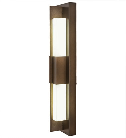 Meyda Lighting Joemy 5" LED Blackhills Gold Wall Sconce With White Statuario Idalight Shade