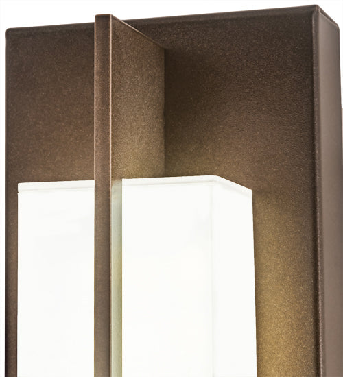 Meyda Lighting Joemy 5" LED Blackhills Gold Wall Sconce With White Statuario Idalight Shade